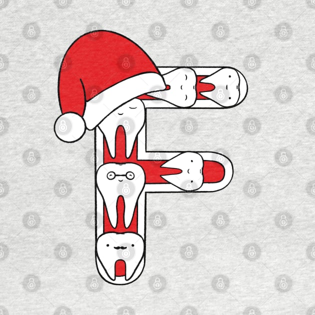 Letter F (Happimola Christmas Alphabet) by Happimola